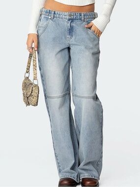 Edikted $90msrp NWT SZ M Shai Low Rise Baggy Carpenter Jeans
